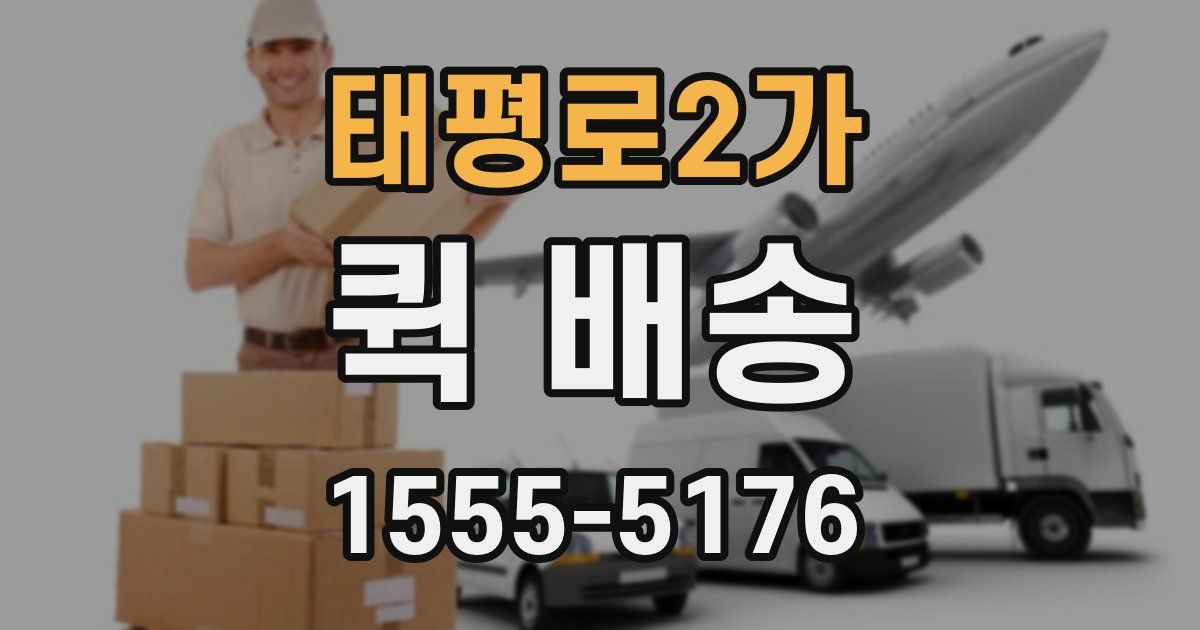 태평로2가 퀵 배송