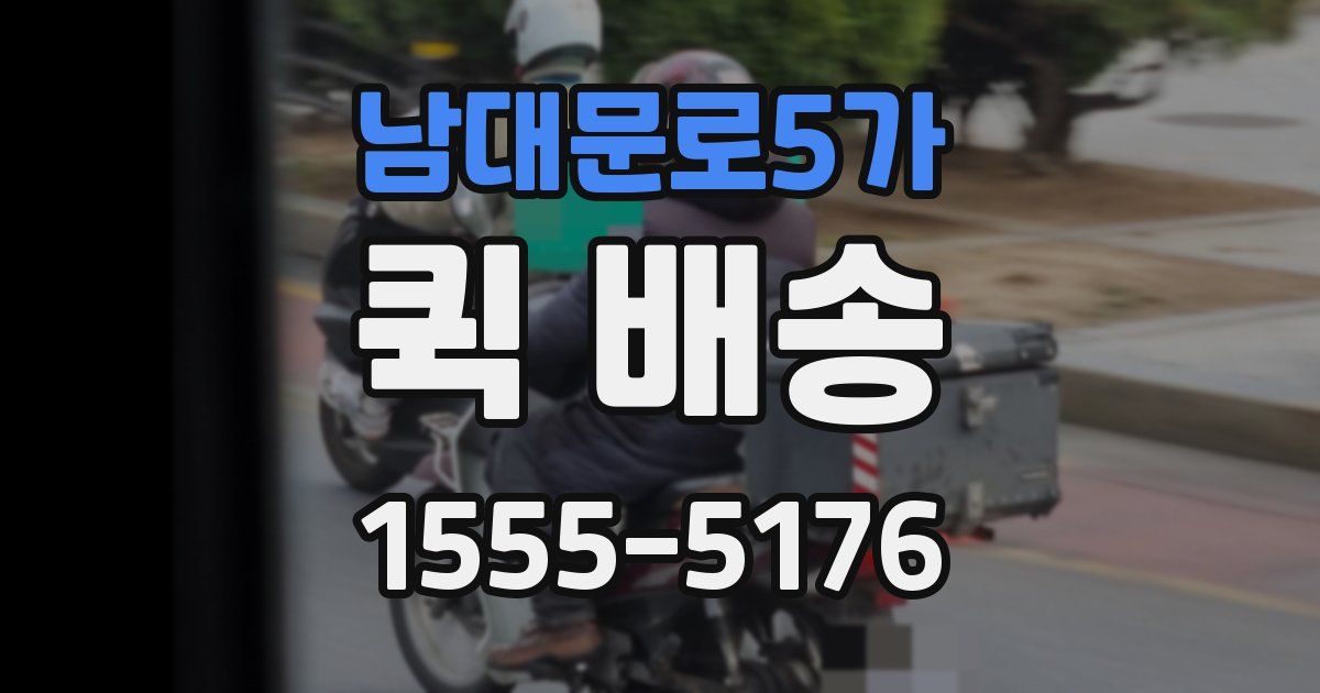 남대문로5가 퀵 배송