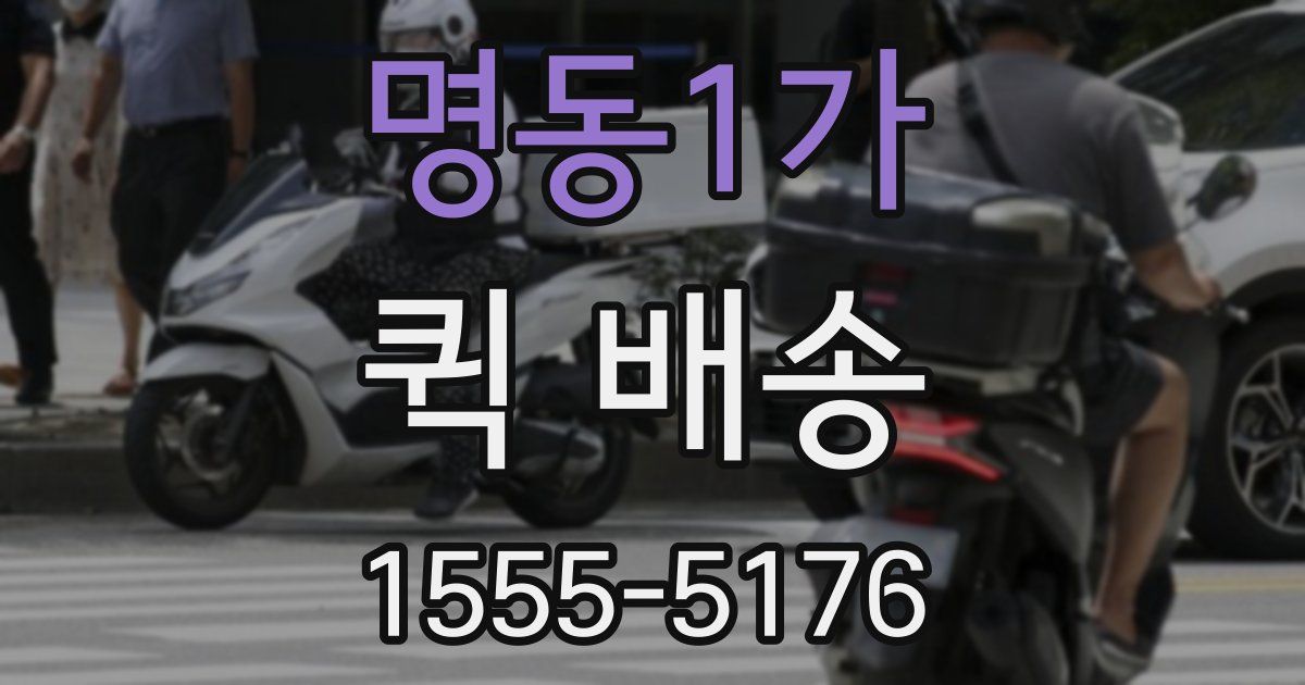 명동1가 퀵 배송