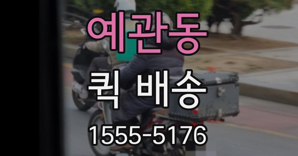 예관동 퀵 배송