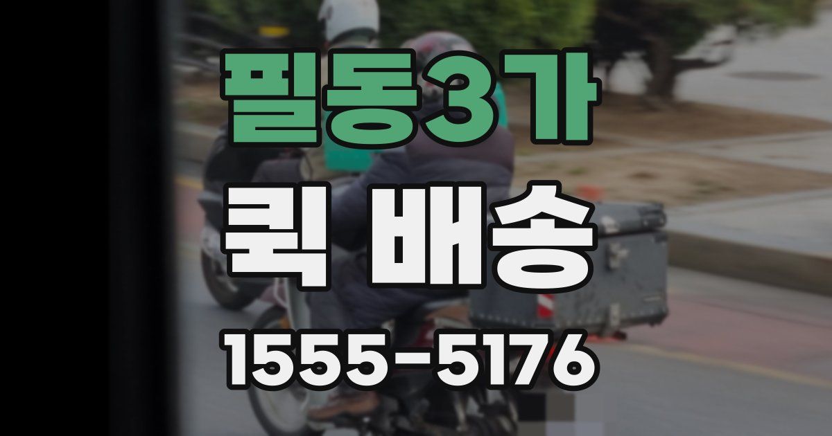 필동3가 퀵 배송