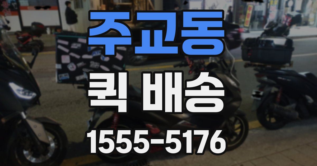 주교동 퀵 배송