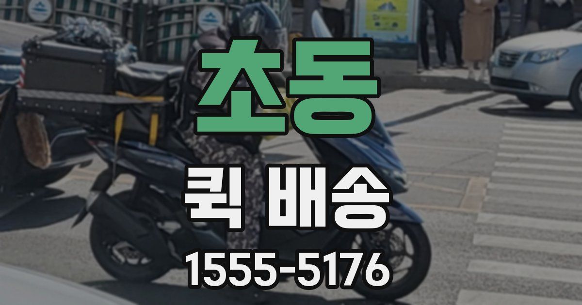초동 퀵 배송