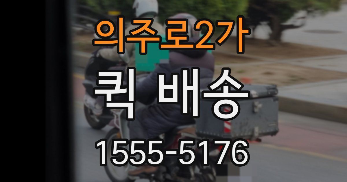 의주로2가 퀵 배송