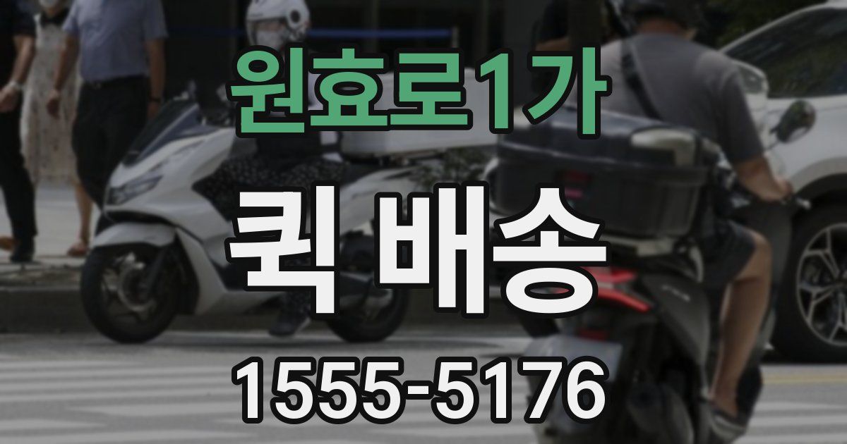 원효로1가 퀵 배송