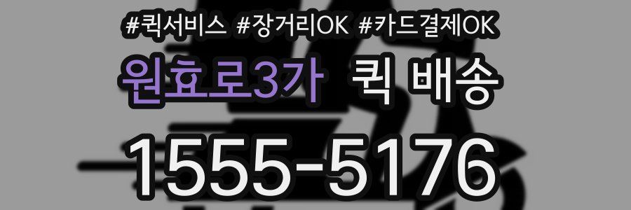 원효로3가 퀵 배송