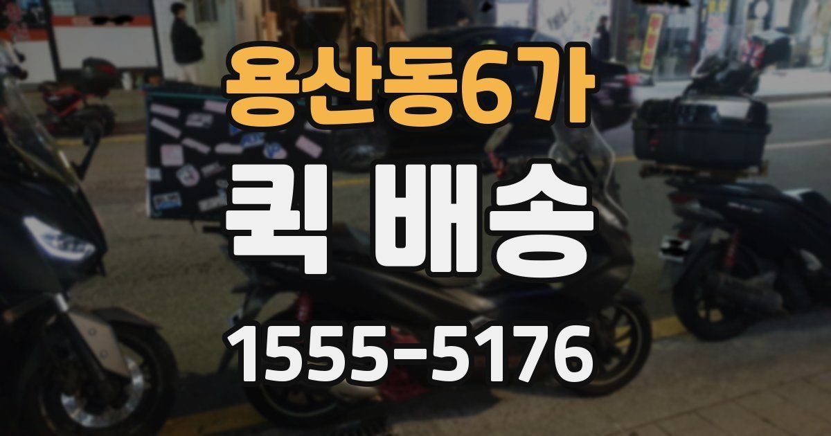 용산동6가 퀵 배송