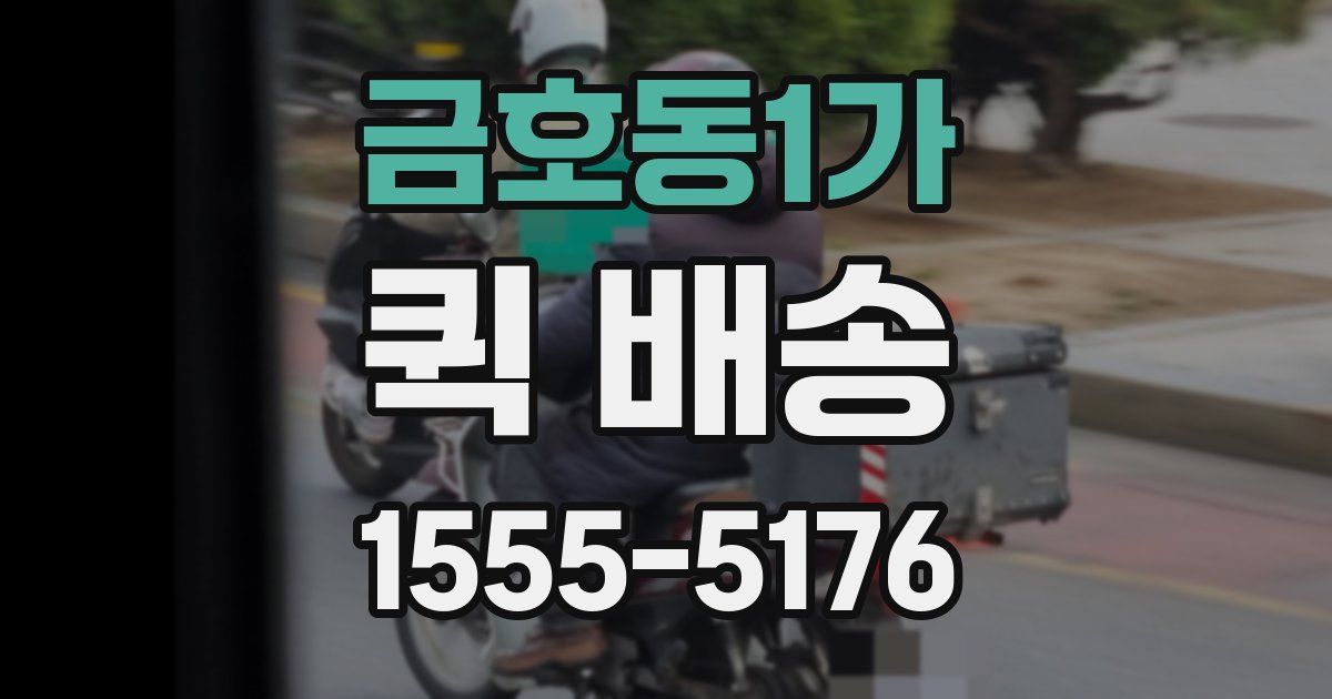 금호동1가 퀵 배송