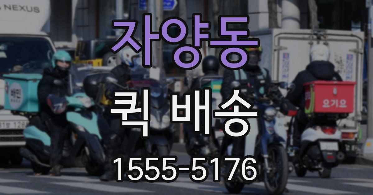 자양동 퀵 배송