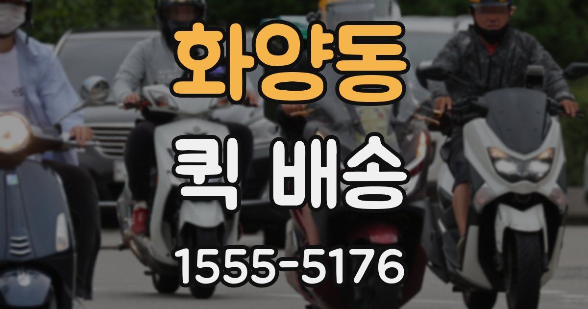 화양동 퀵 배송