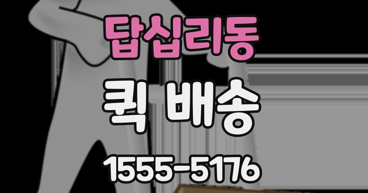 답십리동 퀵 배송