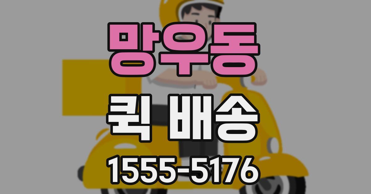 망우동 퀵 배송