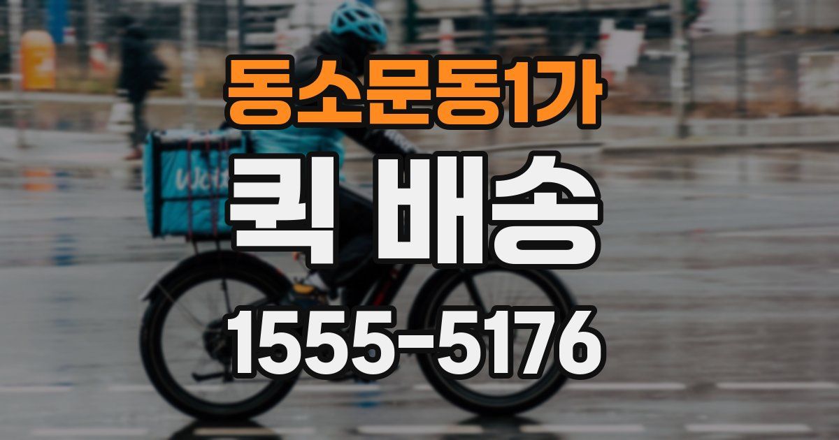 동소문동1가 퀵 배송