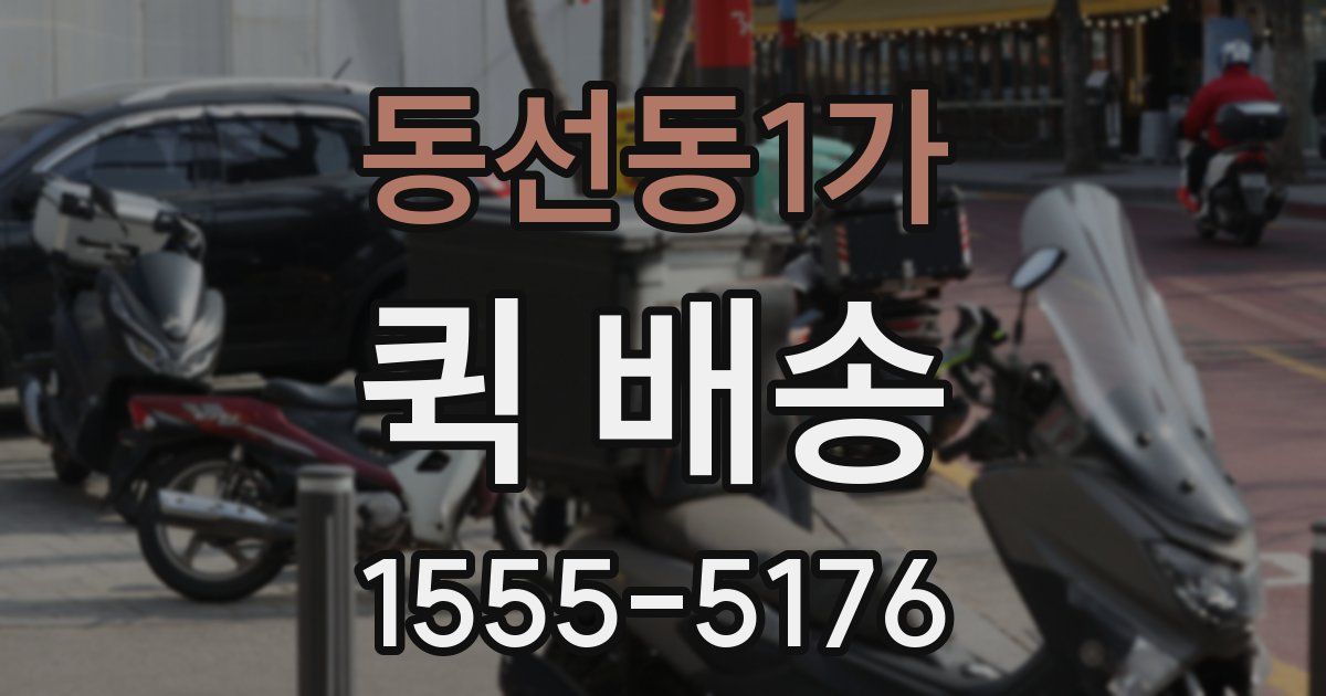 동선동1가 퀵 배송