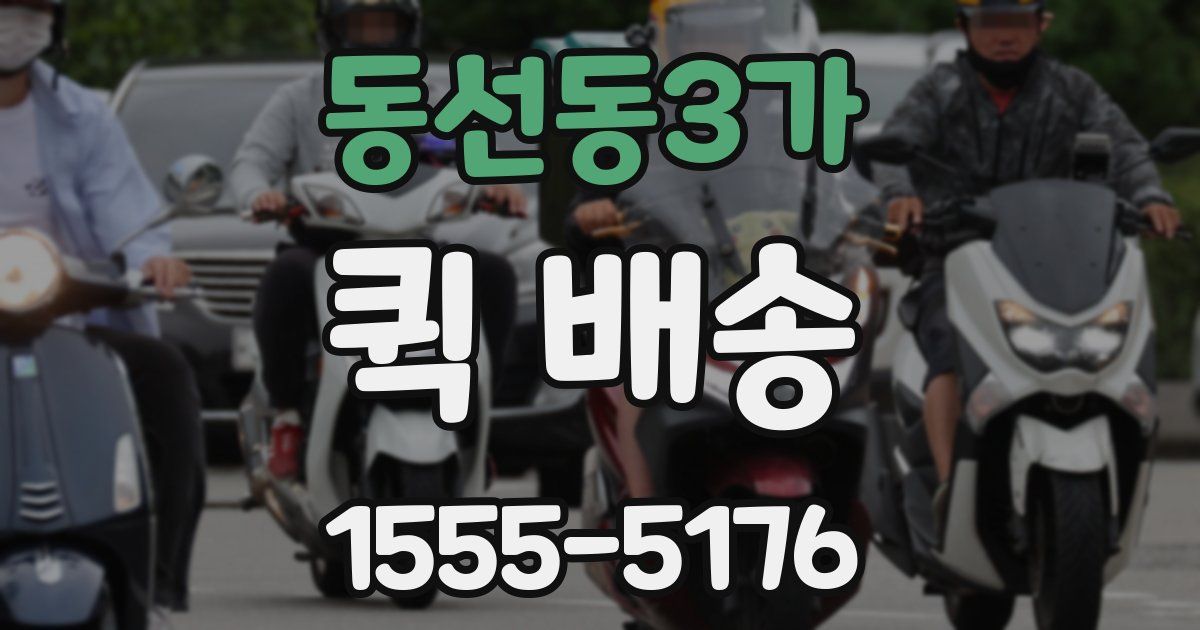 동선동3가 퀵 배송