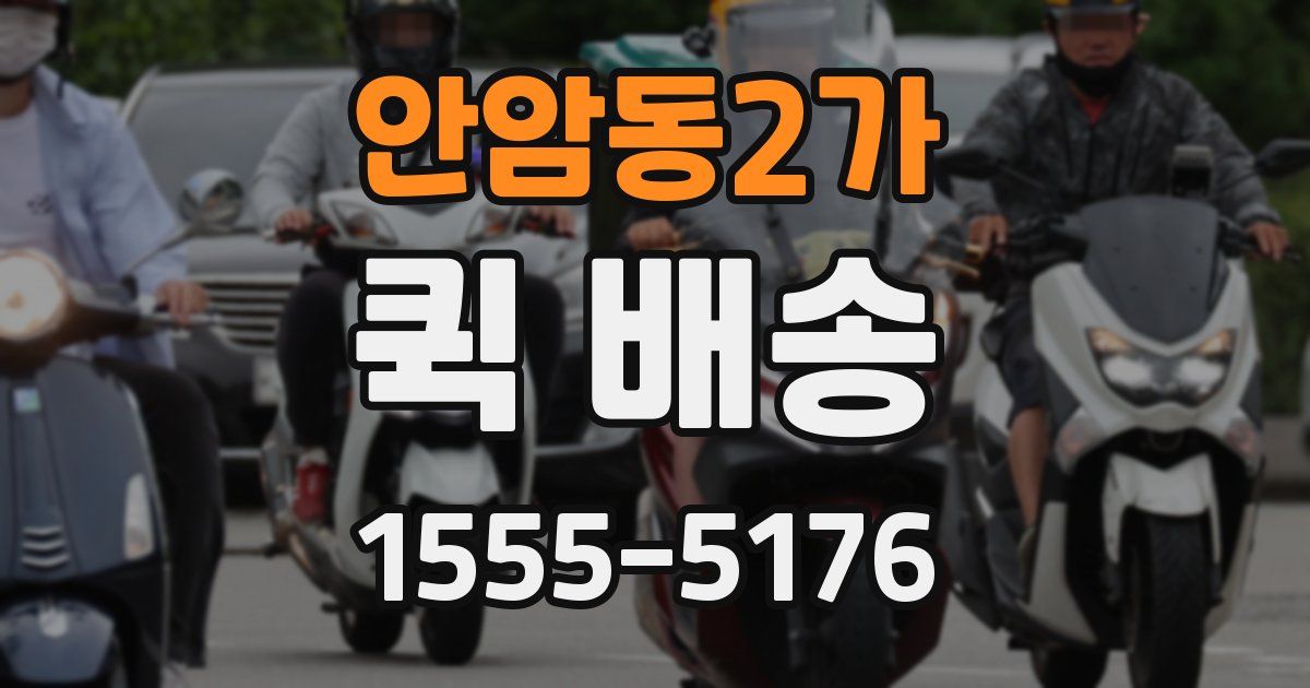 안암동2가 퀵 배송