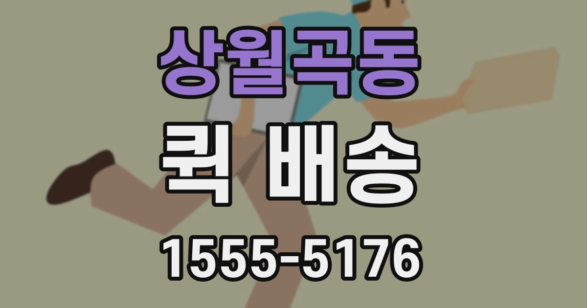 상월곡동 퀵 배송