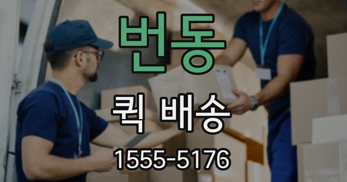번동 퀵 배송