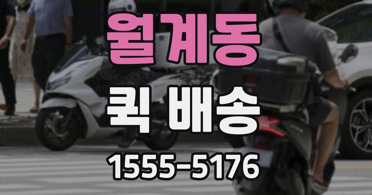 월계동 퀵 배송