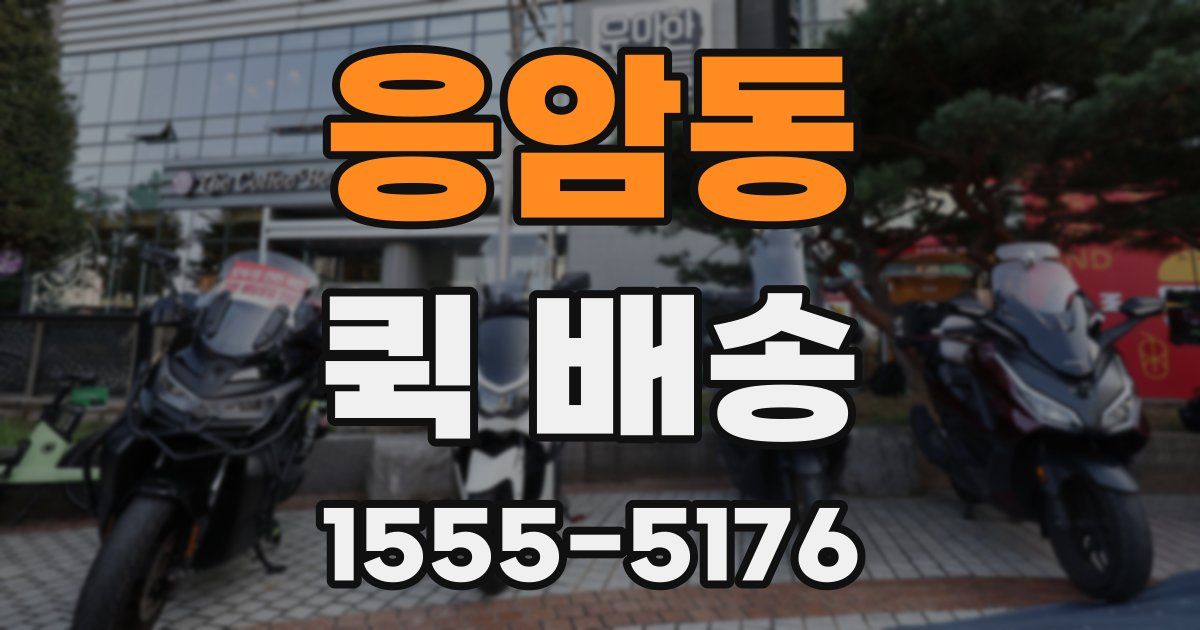 응암동 퀵 배송