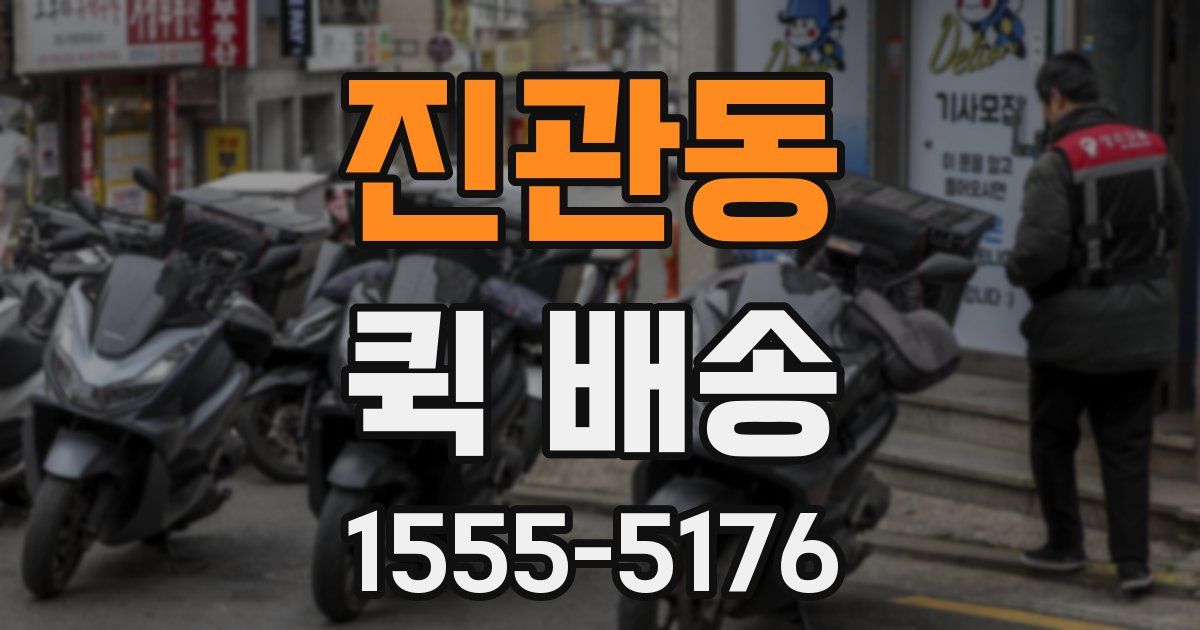 진관동 퀵 배송