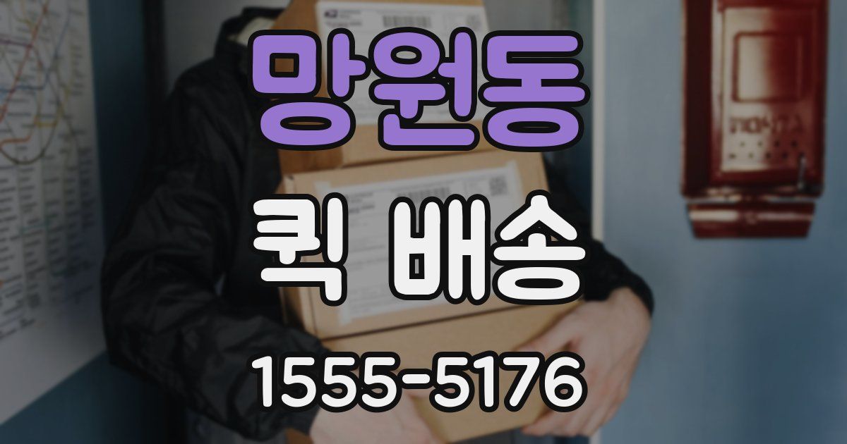 망원동 퀵 배송