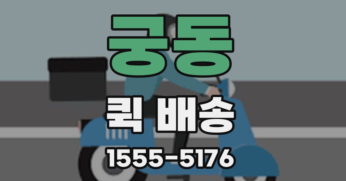 궁동 퀵 배송