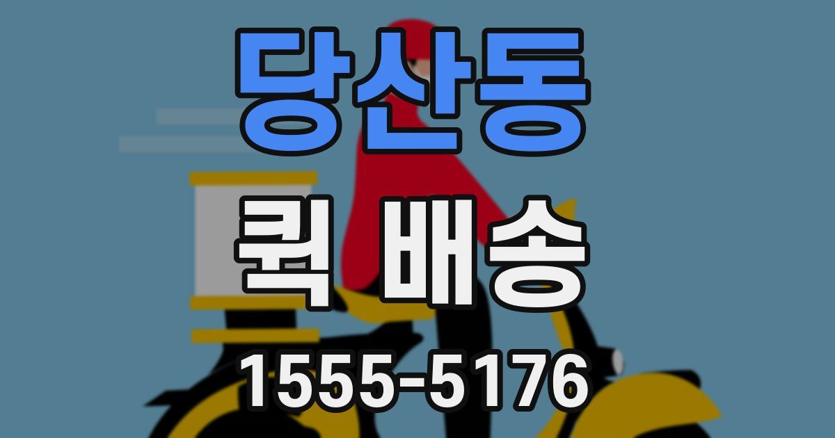 당산동 퀵 배송