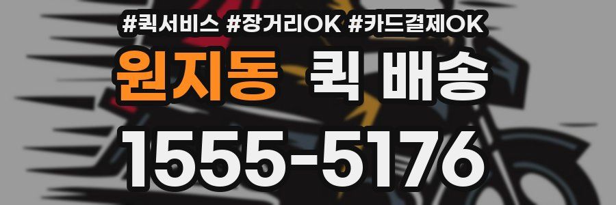 원지동 퀵 배송