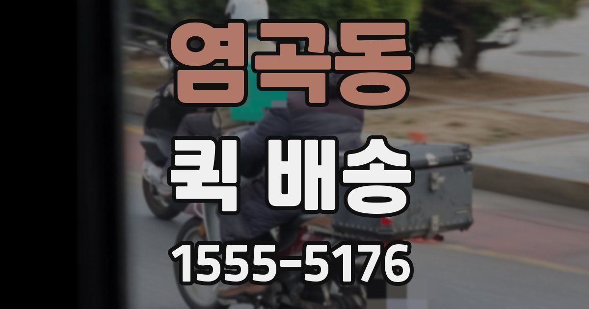 염곡동 퀵 배송