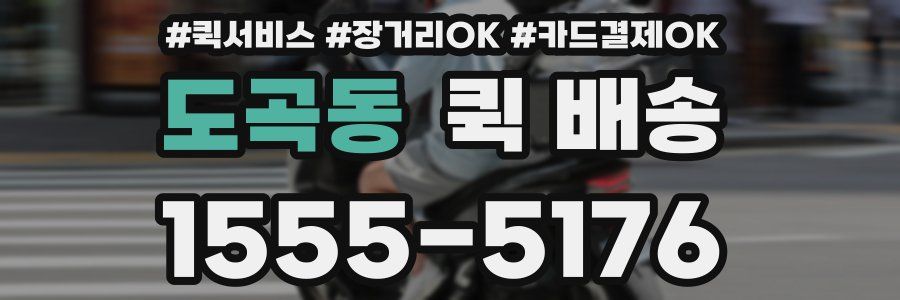 도곡동 퀵 배송