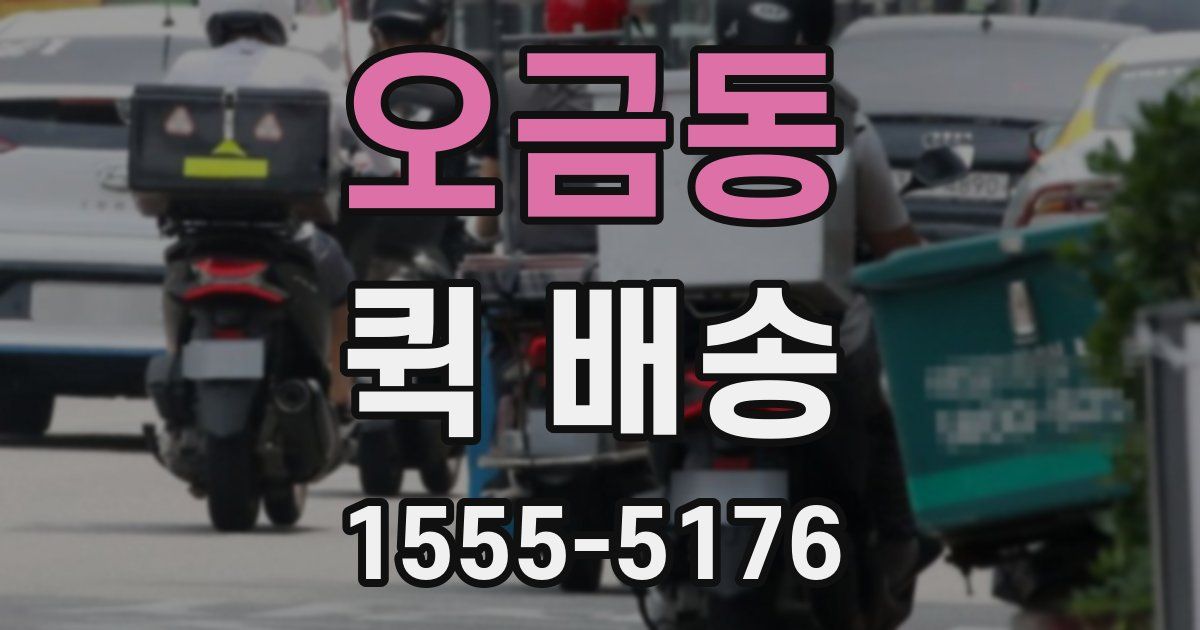 오금동 퀵 배송