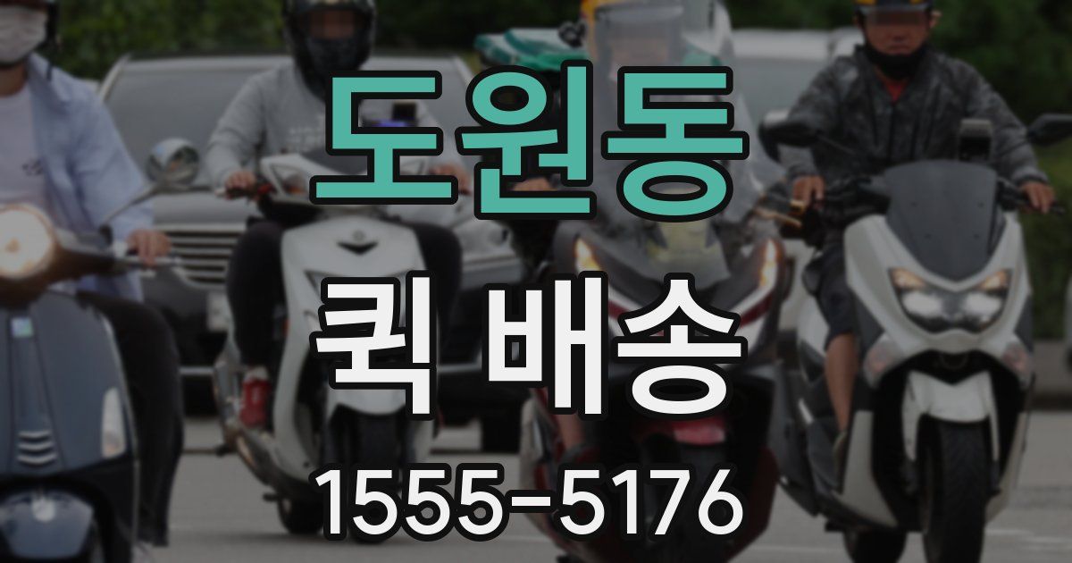 도원동 퀵 배송