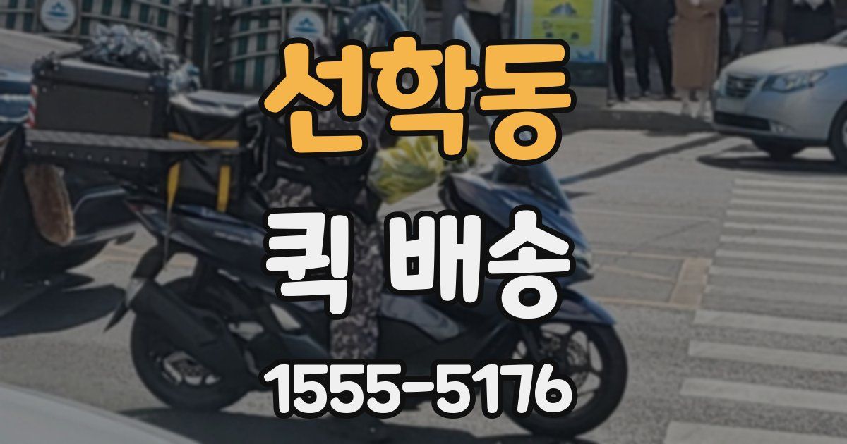 선학동 퀵 배송