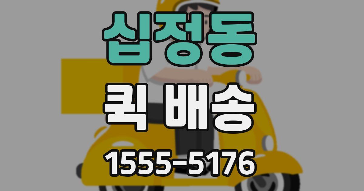 십정동 퀵 배송