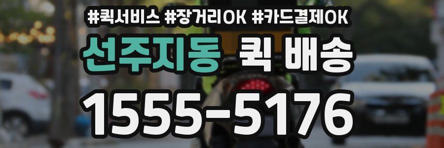 선주지동 퀵 배송