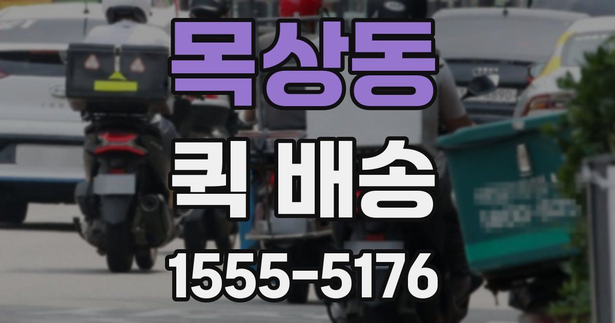 목상동 퀵 배송
