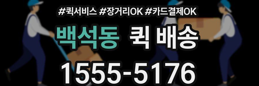 백석동 퀵 배송