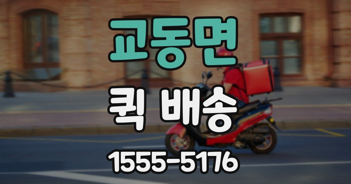교동면 퀵 배송