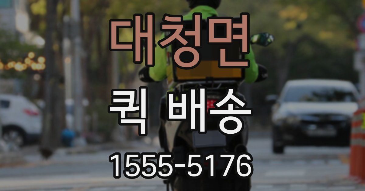 대청면 퀵 배송
