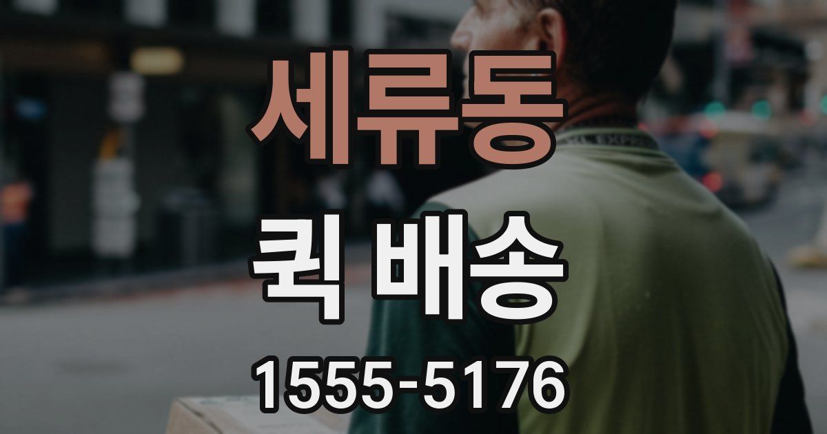 세류동 퀵 배송