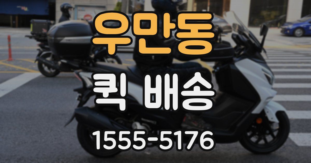 우만동 퀵 배송