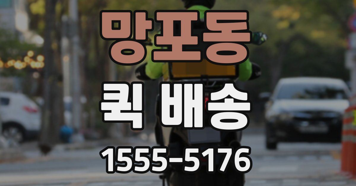 망포동 퀵 배송