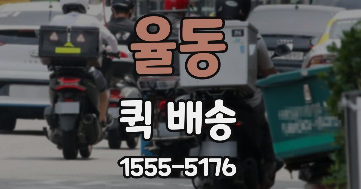율동 퀵 배송