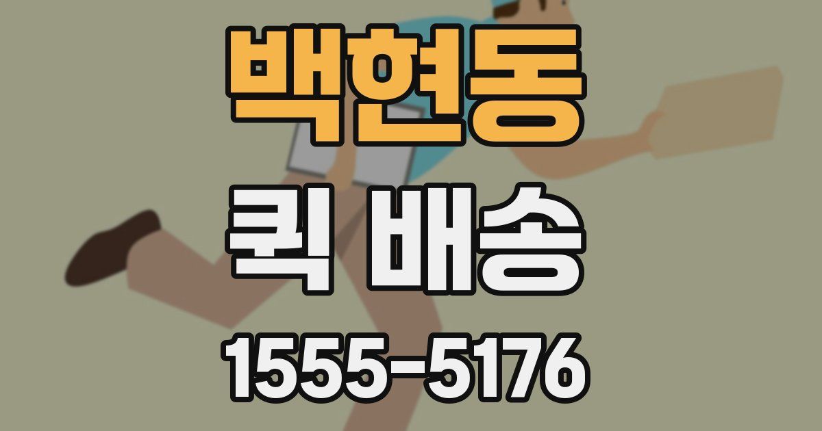 백현동 퀵 배송