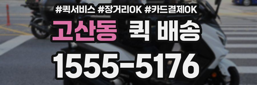 고산동 퀵 배송