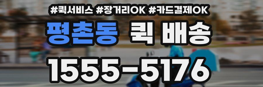 평촌동 퀵 배송