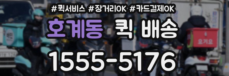 호계동 퀵 배송