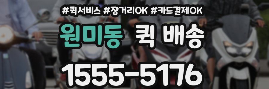 원미동 퀵 배송