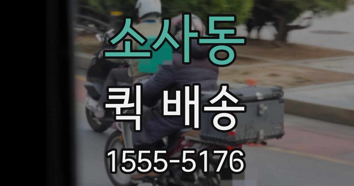 소사동 퀵 배송
